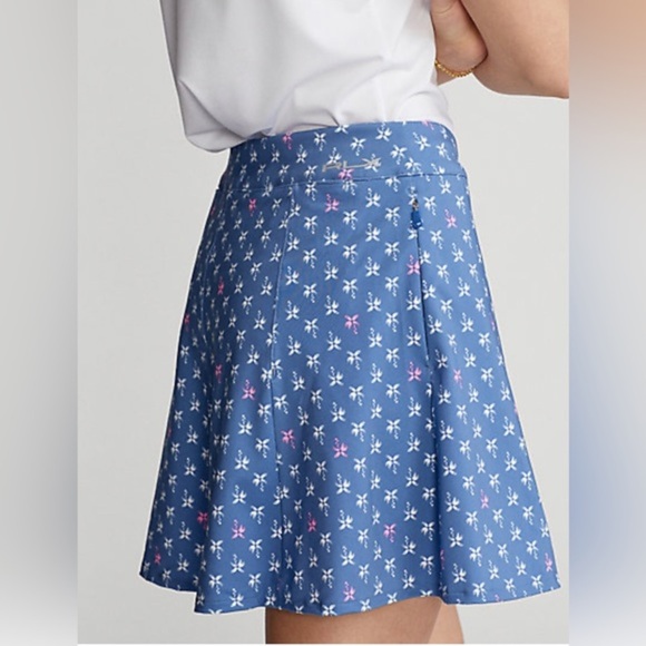 RLX ralph lauren Golf blue multi Paneled Performance jersey Skort size small new - Picture 2 of 9